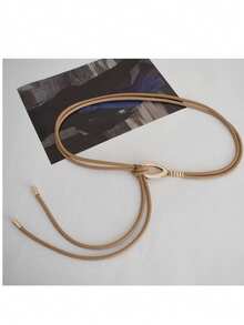 1pc Leather Rope Knotted Belt, Minimalist Versatile Tie-Up Decor For Dresses, Sweaters, Jackets - Multicolor - View 10