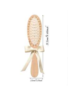 1pc Personalized Bamboo Hair Brush, Engraved Name, Anti-Static Hair Brush, Portable Hair Accessory, Wedding/Anniversary/Birthday Gift, Bridesmaid Gift, Unique Holiday/Party Souvenir, Multi-Functional, Decorative, Lettered Casual, Soft, Unique, Customized, Personalized, Ideal Gift For Her, Girlfriend, Wife, Boyfriend, Friend ,Forever Love - 多色的 - 查看 7