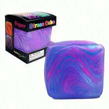 Nee Doh Same Style Flow Pattern Square Maltose Squeezing And Relaxing Release Slow Rebound Squeezing Birthday Gift - Christmas Gift- Perfect Gift - Gift(Default Without Box) - 橘色 - 查看 6