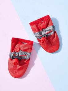 4双小型犬防水鞋套，速干低吸水性，保护爪子，圣诞礼物 - 彩色 - 查看 3