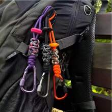 1pc Portable Water Bottle Holder With Strap, Backpack Keychain Accessory, Essential For Travel & Hiking, Water Bottle Clip, Keychain, Aluminum Alloy Hook, Hanging Strap - Multicolor - View 11