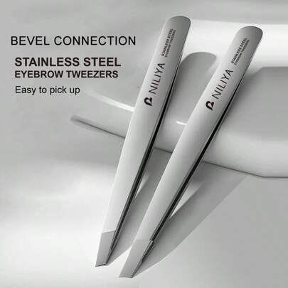 Nhíp chuyên nghiệp - Làm bằng thép không gỉ, thích hợp để tỉa lông mày, lông mặt, bụi bẩn và lông mọc ngược - Bao gồm túi đựng, không mùi, dùng được cho cả nam và nữ.