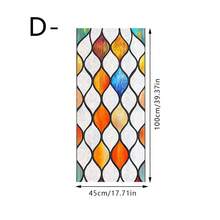 1/4pcs Geometric Diamond Pattern Stained Glass Window Film, Removable Adhesive-Free Rainbow Sunscreen With Static Electricity, Suitable For Home, Bathroom, Kitchen, And Office Decoration. - Color Lens - View 9