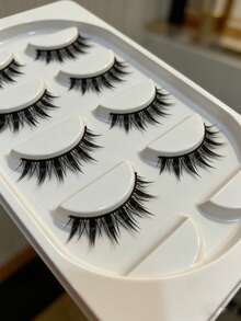 10 cặp mi giả đen nhỏ, trông tự nhiên, dày dặn, nâng mí mắt, mắt hoạt hình 9mm, dễ sử dụng cho người mới bắt đầu, giúp mắt to hơn, có thể tái sử dụng, cần thiết cho các buổi hẹn hò và sử dụng hàng ngày. - Xem 6