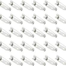 50 chiếc kim băng an toàn tự làm dài 2cm, chất liệu làm trâm cài hai lỗ thẳng, phụ kiện trang sức. - trắng - Xem 1