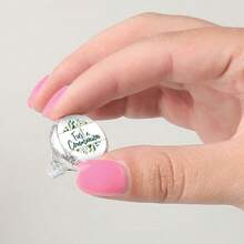 10sets/90pcs Paper First Holy Communion Elegant Cross - Religious Party Small Round Candy Stickers - Party Favor Labels - Multicolor - View 4