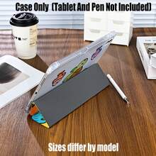 Funda protectora plegable con ranura para lápiz. Funda plegable con ranura para lápiz con diseño de tortuga marina en el mundo submarino, estilo océano fresco. Compatible con las principales series de tabletas y modelos de 7.9 pulgadas, 8.3 pulgadas, 9.7 pulgadas, 10.2 pulgadas, 10.5 pulgadas, 10.9/11 pulgadas y 12.9/13 pulgadas; también se ajusta a modelos de 8.7 pulgadas, 10.4 pulgadas, 10.5 pulgadas, 11 pulgadas y 12.4 pulgadas - Multicolor - Ver 4