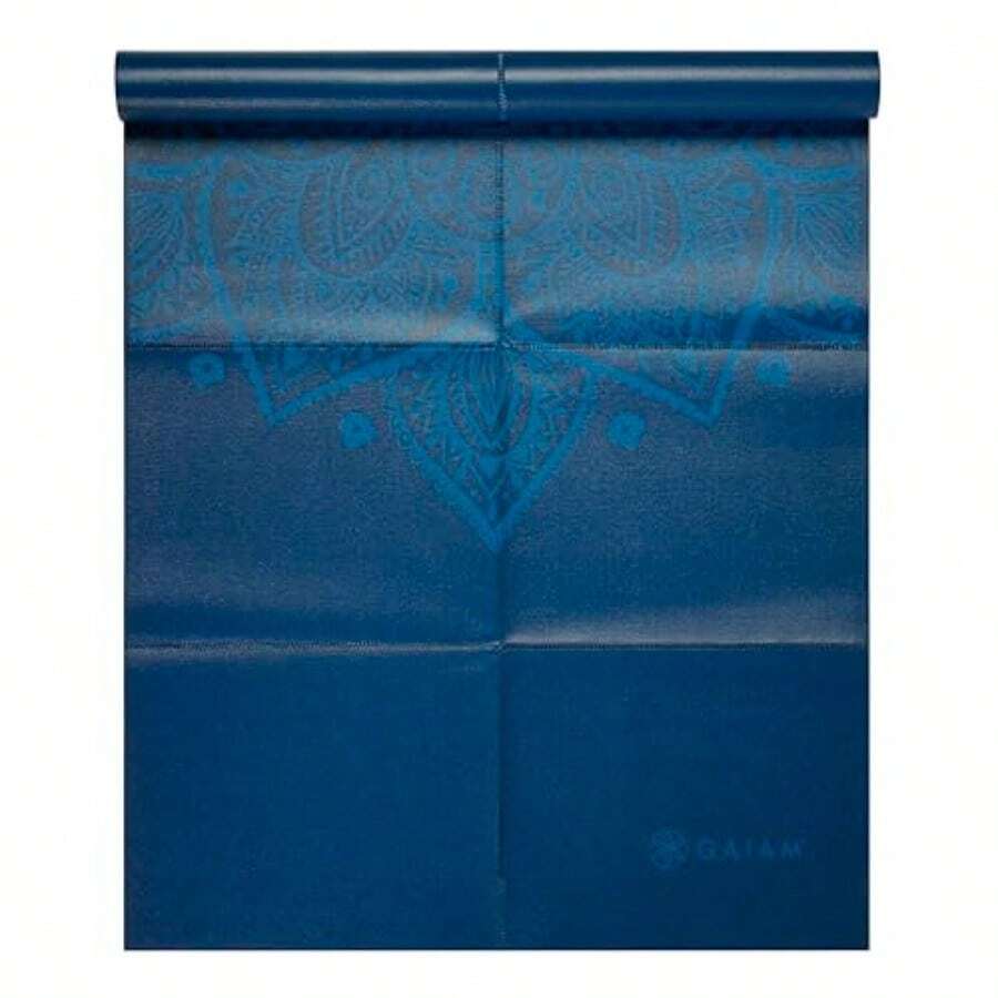 Gaiam Alfombrilla plegable para yoga 2 mm - Reloj de sol azul - Ver 1