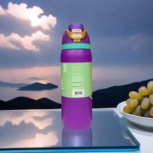 32oz Stainless Steel Insulated Sports Water Bottle With Straw, Suitable For Sports, Travel And School, 32oz Large Capacity Metal Vacuum Insulated Coffee Travel Mug, 32oz Portable Water Bottle, Keeps Hot/Cold For Hours, Sweat-Proof, Durable, 32oz Outdoor Sports Water Bottle For Outdoor Activities, Camping, Driving, Birthday Gift, Christmas Gift For Male And Female Fitness Enthusiasts - Multicolor - View 8