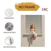 1 件无框阅读主题墙面装饰画，简约风格，适合作为礼物送给图书馆、爱书人士，营造多巴胺氛围，装饰阅读空间，书籍图案，卧室艺术品 - 抽象A款 - 查看 11