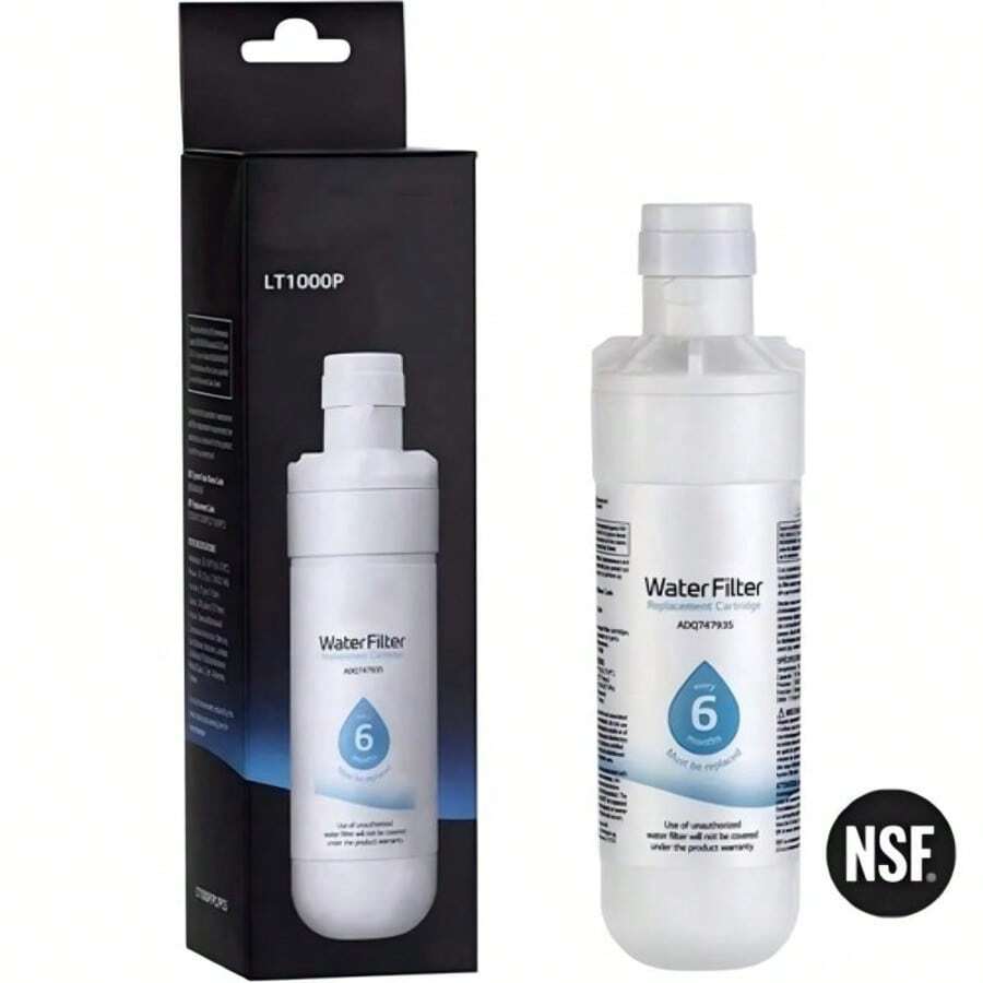 Single Pack, Compatible With LG Refrigerator Water Filter Cartridges, Replaceable Parts, 200-Gallon Capacity Filter, 6-Month Replacement Warranty, Compatible With LT1000P, LT1000PC, LT1000PCS, LT-1000PC, ADQ74793501, ADQ74793502, MDJ6484601, KEN MORE 46-9980, 9980.CWMFO02, AQF-LT1000PGF-1000P FL-RF46, WD-LT1000P.RWF4700A, BL003-5.1CF-1000PPP-LT1000P - View 1