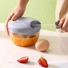 1 cái dụng cụ ép tỏi thủ công, máy băm tỏi 2 lưỡi. - Màu xanh nhạt - Xem 2