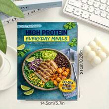 High Protein Weight Loss Cookbook Notebook: Low Carb Recipes & 30-Day Meal Plan | Easy Healthy Meal Planner For Fat Burn & Muscle Gain - Paperback - View 2
