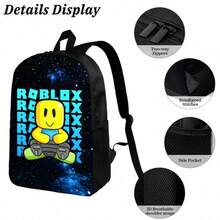 Ro Loxs Gamer Cute Fanart Backpack Large Capacity Lightweight School Bookbag Suitable For Daily Or Travel, Ideal Holiday Gift - 17in*12.6in*5.1in - Xem 4