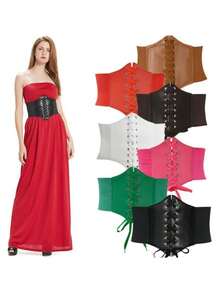 1条女士弹力腰带，适合日常穿着、角色扮演、派对、宴会等场合（65厘米-70厘米） - 彩色 - 查看 7