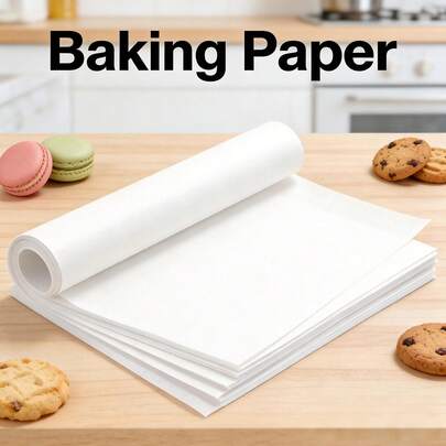 100 piezas de papel para hornear de alta resistencia, 9 X 13 pulgadas (23x33cm) y 12 X 16 pulgadas (30 X 40cm), hojas de papel pergamino antiadherente para hornear, cocinar, congelar, para horno, cocina, vaporera, congelador, pastelería