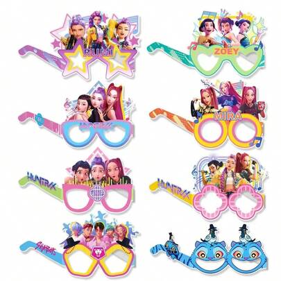 Hasbro Bộ 24 chiếc kính hóa trang bằng giấy cho nhóm nhạc nữ, phụ kiện chụp ảnh trang trí tiệc sinh nhật theo chủ đề tam tấu nhạc cụ, phù hợp cho các bữa tiệc và trang trí sinh nhật, màu sắc tươi sáng và rực rỡ - Tạo nên không gian trang trí tiệc tuyệt vời nhất.