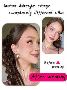 24英寸编织马尾辫，编织发型，时尚性感扭辫假发（女士款） - 彩色 - 查看 5