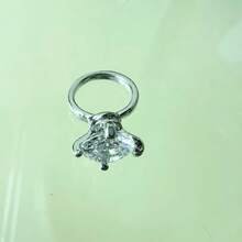 2件套优雅时尚锆石小戒指，美甲饰品 - 彩色 - 查看 8