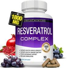 Trans Resveratrol Capsules 1800mg Antioxidant Complex – Polyphenol Supplement With Green Tea Extract | Daily Health & Wellness Support, 90 Count - 1 chai - Xem 8