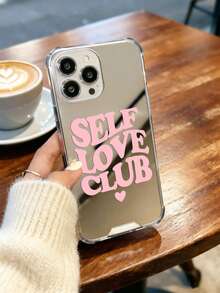Ốp lưng điện thoại gương dễ thương và cá tính | SELF LOVE CLUB Chữ viết tay màu hồng + Trái tim nhỏ Tương thích với iPhone 13/11/17/17pro/16/14/15/15pro/15 Plus/15 Promax/7plus/8plus/X/Xs Max/Xr/11pro/12pro/13pro/14pro/12mini/13mini/11promax/12promax/13promax/14promax/14plus/17pro Max/17Air/6/6s Plus/7/8/16Pro/16plus/16promax/Se2/17promax & Tương thích với Samsung Galaxy/A54/A14/A12/A13/A15/A32/A33/A24/A52S/S20/S21/S22/S23/S24/S23Plus/S24ultra/S25/A15/A33/A23/S26/S26ultra/S25/S25ultra - Nhiều màu - Xem 3