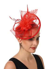 Mũ đội đầu bằng vải organza dành cho nữ, thích hợp cho nhà thờ, tiệc cưới, tiệc trà, mùa hè. - A - Xem 14