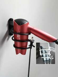 Giá đỡ máy sấy tóc phòng tắm 1 cái, giá treo máy sấy tóc xoắn ốc màu vàng gắn tường, kệ đựng máy sấy tóc phòng tắm không cần khoan, giá đựng máy sấy tóc bằng nhôm. - Vàng - Xem 7