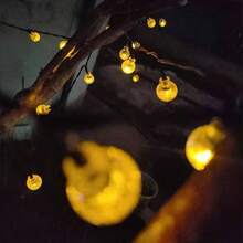 1pc Outdoor Solar Powered Waterproof Fairy String Lights, 20LED/100LED/200LED Crystal Ball Fairy Lights With 8 Lighting Modes, For Garden, Camping, Party, Standalone - Solar Powered, For Outdoor Decoration - Multicolor - View 17