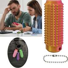 Little Ouchies Grippie Portable Vibrant Colors Stim Tool With Firm Plastic Spikes For Anxiety & Stress Relief Clip To Keys For On-The-Go Comfort Pain Stimulation Lmpulse Management - 橘色 - 查看 3