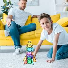 PicassoTiles - Magnetic Block Set, Diamond Series, Magnetic Building Blocks, STEM Learning, For Children Ages 3 And Up, PTM100 - 30 Units - View 2