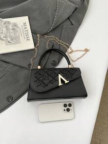 2026 New Minimalist Large Capacity Square Handbag, Versatile Fashionable Shoulder Crossbody Bag - Black - View 3