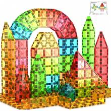 PicassoTiles - Magnetic Block Set, Diamond Series, Magnetic Building Blocks, STEM Learning, For Children Ages 3 And Up, PTM100 - 36 Pieces - View 6