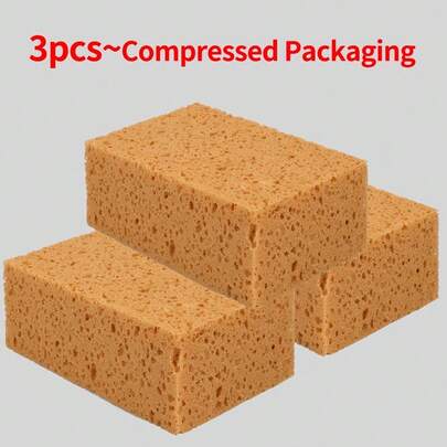 3/1pc Professional Car Wash Sponge - Compression Packaging, Super Large Size, High Water Absorption, Strong Foaming Ability, Very Suitable For Car Use. Super Absorbent And Foaming Ability, Professional Car Wash Sponge - Compression Packaging, Large Size, High Absorbency, Foaming Ability, Very Suitable For Car Use