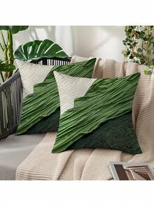 shangxia 2pcs Minimalist Geometric Abstract Pattern Printed Pillow Covers, Suitable For Various Room Cushions - Room Decor - Bedroom Decor - Holiday Decor - Party Decor - (Pillow Insert Not Included) - (No Embroidery) - (Multiple Sizes) - (Single-Sided Print) - Multicolor - View 12