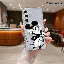 Disney Mickey Mouse Retro Black & White Design Phone Case Transparent Magnetic Shockproof Case Suitable For Samsung S26 Ultra/S26 Edge/S26 Plus/S26/S25 Ultra/S25 Plus/S25/S25FE/S25Edge/S24Ultra/S24Plus/S24/S24FE/S23FE/S23Ultra/S23Plus/S23/S22Ultra/S22Plus/S22/A15/A16/A17/A35/A36/A37/A54/A55/A56/A57 Stocking Stuffers The Girlfriend - Transparent - View 2
