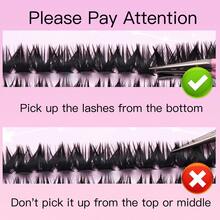 Bộ nối mi tự làm, nối mi giả, mi giả dán sẵn, mi mềm, mi dày kiểu Nga, 100 miếng, nối mi cổ điển, độ cong C-D, chiều dài 8-18mm, mi dày dặn, dễ đeo, dụng cụ làm đẹp, nối mi, mi giả từng sợi, mi giả. - D - Xem 8