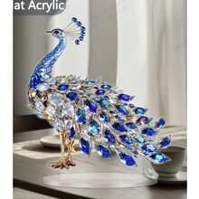 1 tượng chim công 2D trang trí bằng acrylic, phong cách Bohemian, thích hợp để trang trí phòng ngủ, phòng khách, văn phòng, không gian ngoài trời, nhà cửa, văn phòng hoặc bàn làm việc quán cà phê, biển hiệu và bảng trang trí. - 1PC - Xem 2