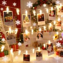 80pcs/2sets Photo Clip String Lights (40 LED + 40 Photo Clips), Battery Powered Indoor Wall Decor Lights For Dorm, Bedroom, Party, Wedding, Holiday Decoration, Ramadan, Halloween, Christmas (Batteries Not Included) - Photo Clip Light - View 4
