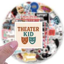 61PCS Theatre Stickers, Holiday Party Stickers, Adult Games Treats Classroom Crafts Favors Gifts Use Cups, Paper-Cut Window Decorations, Cars Laptop Water Bottle Cell Phone Skateboard Luggage - View 3