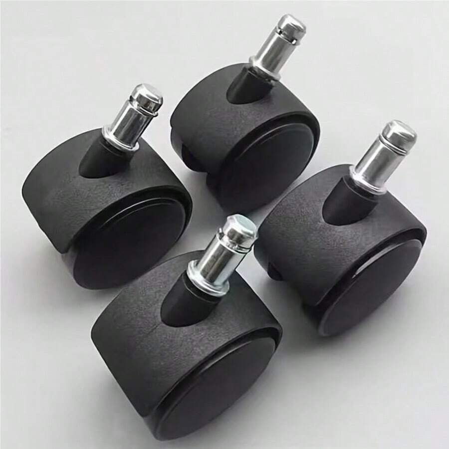4pcs Spring Type 3.81 Cm Without Brake Universal Wheel Flower Pot Caster Shelf Universal Wheel Flower Rack Clothes Drying Rack Nylon Wheel Dryer Pulley Office Chair Small Wheel - A - View 1