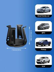 2 piezas Soporte universal para taza de coche - Almohadilla autoadhesiva ajustable para taza, se adapta a tazas de 50-70 mm, café, té, refrescos, botellas de agua, ceniceros y aromaterapia, material de PC antideslizante con base de espuma, se adapta a todos los limitadores del portavasos del coche - Portavasos para coche - Ver 7