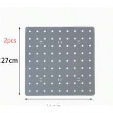 1pc/2pcs/4pcs/5pcs Wall Mounted Pegboard Storage Rack, Easy Installation, Thickened Wall-Mounted Design, Perfect Space Utilization Solution For Bathroom, Kitchen, Living Room, Office, No Drilling Required, Multi-Functional Organizer For Home, Kitchen, Bathroom, Dorm Room - Multicolor - View 19