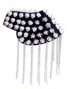 Fashionable Exquisite Unique Design White Oval Crystal Tassel Epaulet, Suitable For Men's Daily Business Commute Wear - Multicolor - View 4