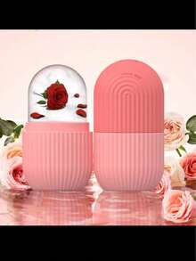 1 khuôn làm đá bằng silicon dùng cho làm đẹp và chăm sóc da, con lăn đá silicon cho mặt và mắt, dụng cụ chăm sóc da bằng con lăn đá silicon, khuôn massage mặt bằng đá, con lăn đá tái sử dụng, thích hợp cho mùa tựu trường. - Nhiều màu - Xem 3