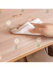 1 Roll Daisy Shelf Liner For Kitchen Cabinets,Non-Adhesive Drawer Liner,Non-Slip Refrigerator Liner,EVA Waterproof Fridge Pad Cupboard Mat Easy Placemats. - Multicolor - View 3