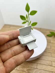 微型打印机模型，可折叠逼真打印机，迷你逼真办公模型，微型打印机模型装饰，家居装饰，伸缩打印机，娃娃屋装饰，微型办公场景配件 - 印表機模型 - 查看 10