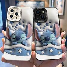 Disney Lilo & Stitch Stitch Phone Case – Sleeping Stitch Design With Star & Blanket Accents, "GOOD LUCK" Text On Camera Frame, Shockproof Protective Cover For IPhone (Available In White/Black Frame Options).Cover For IPhone 17, 16, 15, 14, 13, 12, And 11 Pro Models.. A Fun Gift For Family, Friends, Birthdays, Holidays, And Special Occasions. - White - View 3
