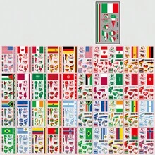 1pc Random Design National Flag Sticker, Suitable For 2026 Football Cup, Sports Events, Fan Parties, DIY - Multicolor - View 1