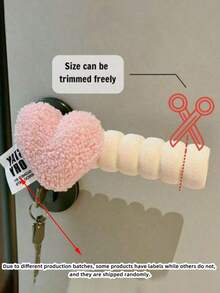 2PCS/1PCSCute Heart-Shaped Doorknob Anti-Collision And Anti-Static Cover, Minimalist Style Door Decor, Soft Material, Suitable For Valentine's Day And Wedding Decorations | Cushions Impacts, Protects Walls And Door Locks From Scratches | Home Decor - Multicolor - View 12