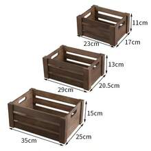 1/3 Set Handmade Vintage Wooden Nesting Storage Boxes, Suitable For Farmhouse Kitchen, Bathroom, Living Room And Wardrobe Storage, Storage Supplies, Kitchen Accessories, Holiday Essentials, Kitchen Storage - Multicolor - View 9